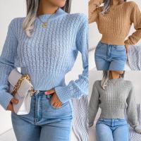 Acrylic Waist-controlled & Crop Top Women Sweater knitted Solid PC