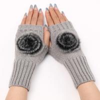 Acrylic Half Finger Glove thermal knitted : Pair