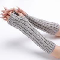 Acryl Halber Finger handschuh, Gestrickte, Solide, mehr Farben zur Auswahl, :,  Paar