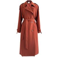 Polyester Women Coat mid-long style patchwork Solid PC