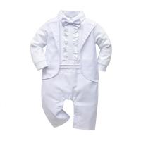 Coton Combinaison de bébé teint nature Solide Blanc pièce
