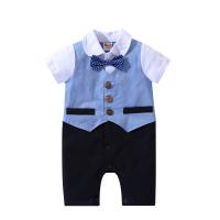 Cotton Baby Jumpsuit plain dyed blue PC