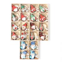 Madera Árbol de Navidad colgando de la decoración, hecho a mano, diferente color y patrón de elección, 3PCs/Mucho,  Mucho