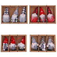 Tricoté Décoration suspendue d’arbre de Noël Plaids & PP Coton Handmade couleur et motif différents pour le choix Beaucoup