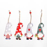 Madera Árbol de Navidad colgando de la decoración, hecho a mano, diferente color y patrón de elección, 5Conjuntos/Mucho,  Mucho