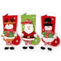 Cloth Christmas Decoration Stocking christmas design PP Cotton printed Lot