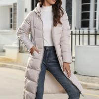 Polyester Women Parkas mid-long style Solid PC
