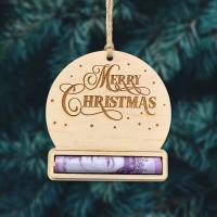 De madera Árbol de Navidad colgando de la decoración,  trozo