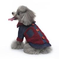 Polyester Pet Dog Clothing & two piece Solid Set
