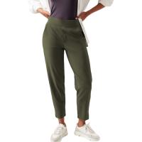 Polyester Nine Point Pants Women Casual Pants flexible & harem pants & breathable Solid PC