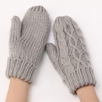 Acrylic Women Gloves thermal knitted Solid : Pair