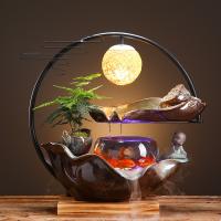 Ceramics Water Ornaments for home decoration & with LED lights handmade PC