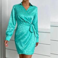 Polyester Einteiliges Kleid, Jacquard, Leopard, mehr Farben zur Auswahl,  Stück