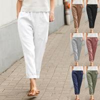 Polyester Slim & Plus Size Women Long Trousers Solid PC