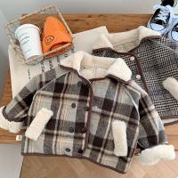 Polyester Slim Children Coat fleece & thermal patchwork PC