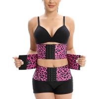 Polyester Taille Cincher Leopard Fuchsia pièce
