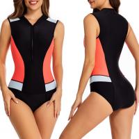 Polyamide Quick Dry One-piece Swimsuit & skinny style patchwork mixed colors PC