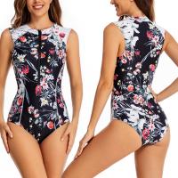 Polyamide Quick Dry One-piece Swimsuit & skinny style printed PC