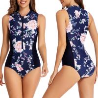 Polyamide One-piece Swimsuit & skinny style printed Navy Blue PC