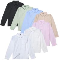 綿 女性長袖シャツ 単色 選択のためのより多くの色 一つ