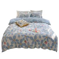 Baumwolle Bettwäsche Set, schlicht gefärbt, unterschiedliche Farbe und Muster für die Wahl,  Festgelegt
