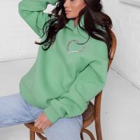 Polyester Women Sweatshirts & loose & hollow Solid PC