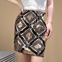 Polyester Slim Package Hip Skirt Sequin : PC