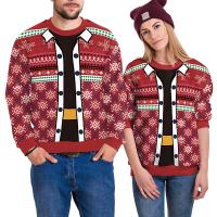 Polyester Christmas costume Couple Sweatshirts & loose printed PC