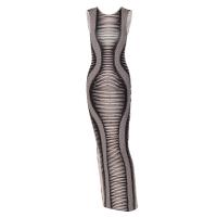 Polyester Waist-controlled & Slim Sexy Package Hip Dresses printed Solid PC