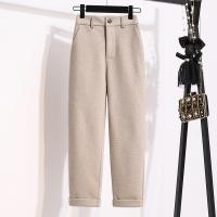 Polyester Nine Point Pants & Plus Size Women Long Trousers slimming patchwork PC