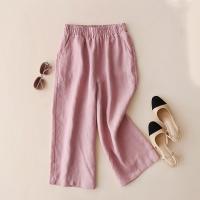 Algodón Pantalones Mujer Capri, labor de retazos, Sólido, más colores para elegir,  trozo