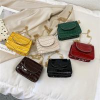 PU Leather Crossbody Bag with chain & soft surface Stone Grain PC