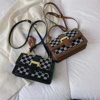 PU Leather Handbag soft surface & attached with hanging strap letter PC