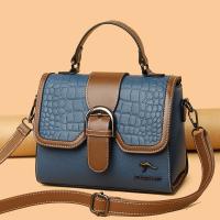 PU Leather Handbag embossing & attached with hanging strap crocodile grain PC