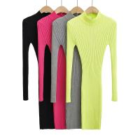 Knitted Slim Sexy Package Hip Dresses backless Solid : PC