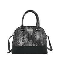 PU Leather Shell Shape Handbag large capacity & attached with hanging strap snakeskin pattern PC