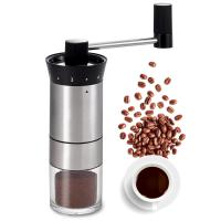 High borosilicate glass & Stainless Steel Hand-cranking Coffee Bean Grinder Mini PC