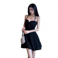 Cotton Slim & High Waist One-piece Dress backless Solid PC