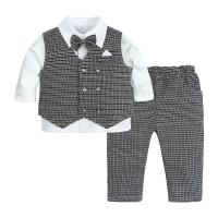 Cotton Boy Clothing Set & three piece vest & Pants & top Set