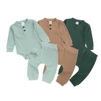 Cotton Slim Children Clothes Set & two piece Crawling Baby Suit & Pants patchwork Solid Set