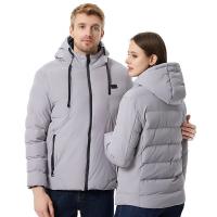 Polyester Intelligent heating & Plus Size Couple Parkas thicken & loose Solid PC