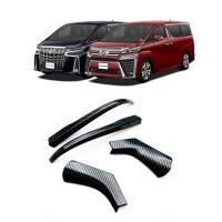 Toyota Alphard//Vellfire 30 series Rear View Mirror Sticker, four piece, , Carbon Fibre texture, Sold By Set