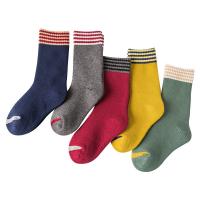 Cotton Children Knee Socks thicken & thermal & unisex Napping striped mixed colors Bag