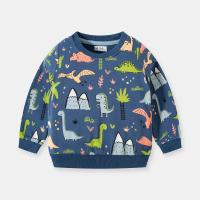 Baumwolle Kinder Sweatshirts, Gedruckt, Blau,  Stück