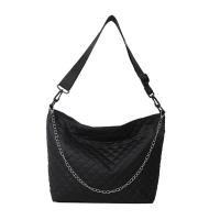 Nylon Shoulder Bag with chain & soft surface Argyle PC