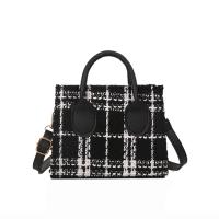 Nylon Handbag soft surface & attached with hanging strap plaid PC