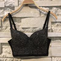 Cotton Slim & Crop Top Camisole backless iron-on black PC
