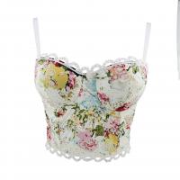 Cotton Slim & Crop Top Camisole backless printed shivering multi-colored PC