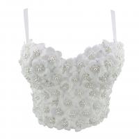 Plastic Pearl & Cotton Slim & Crop Top Camisole backless  PC