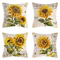 Linen Throw Pillow Covers without pillow inner printed floral PC